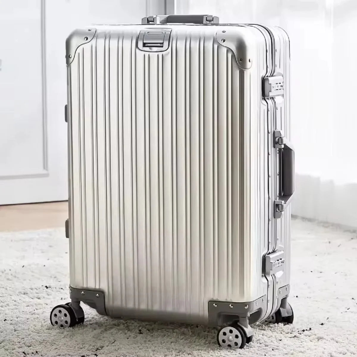 Premium Aluminum Carry-On Suitcase