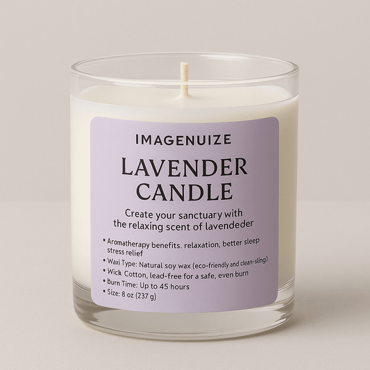 Lavender Candle | Natural Soy Wax, Long-Lasting Relaxing Scent