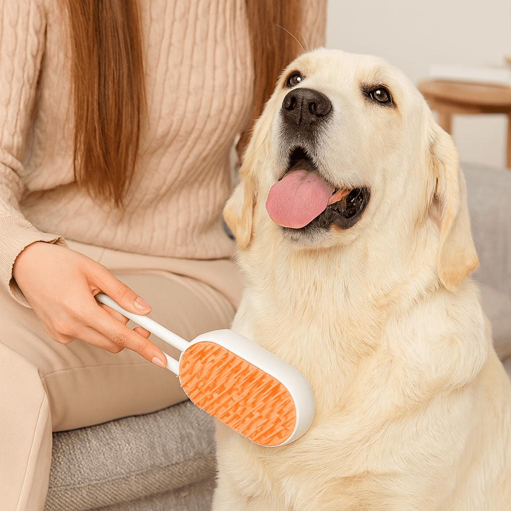 3-in-1 Pet Grooming Brush with Steam & Hair Removal