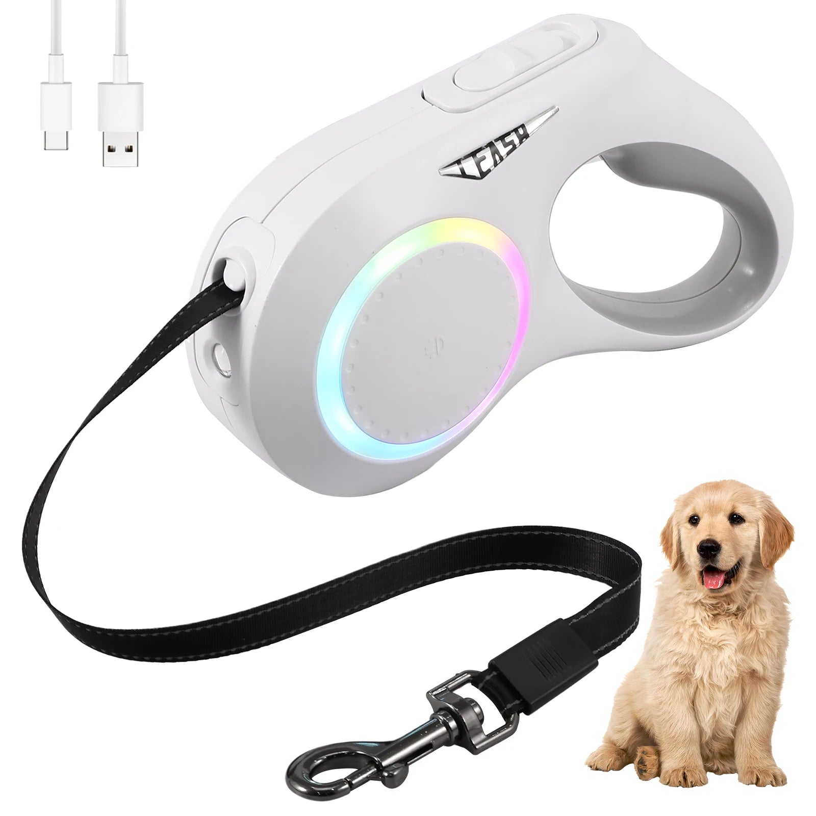Retractable Dog Leash with LED 