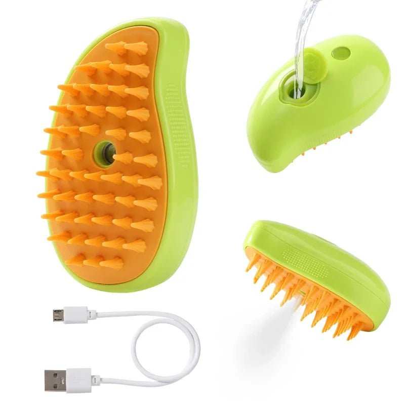 3-in-1 Pet Grooming Brush with Steam & Hair Removal
