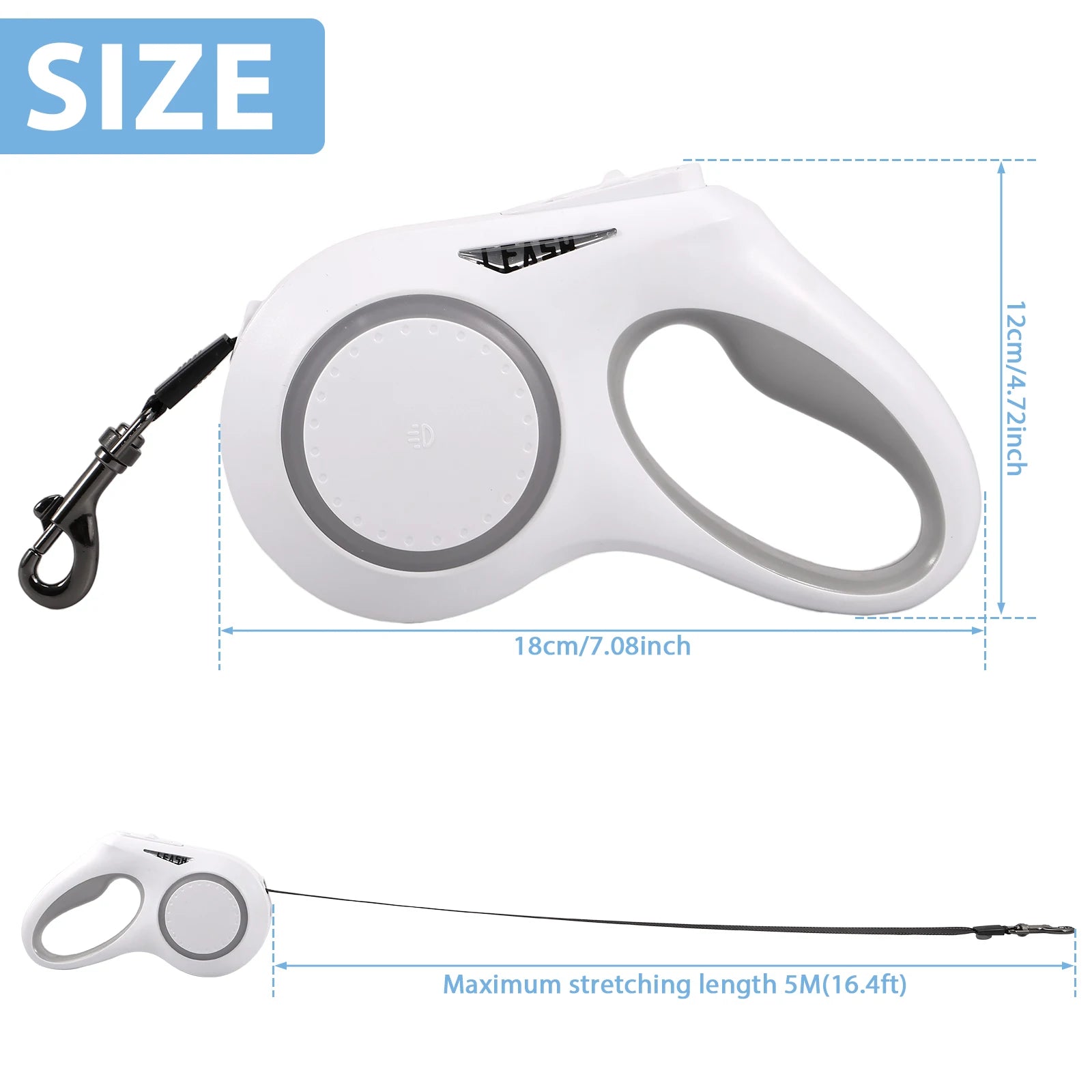 Retractable Dog Leash with LED 