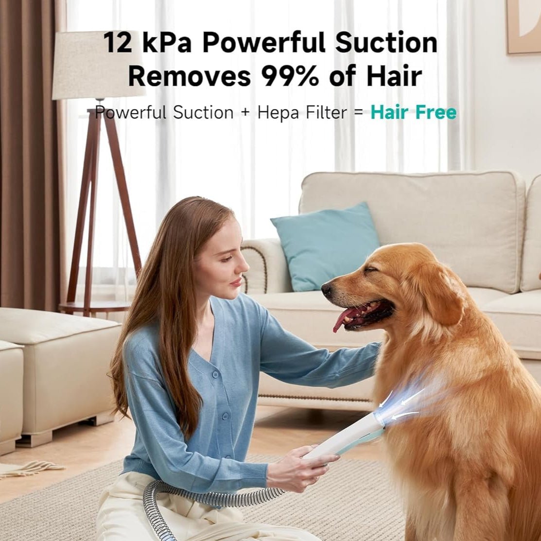 2-in-1 Pet Grooming Vacuum Kit